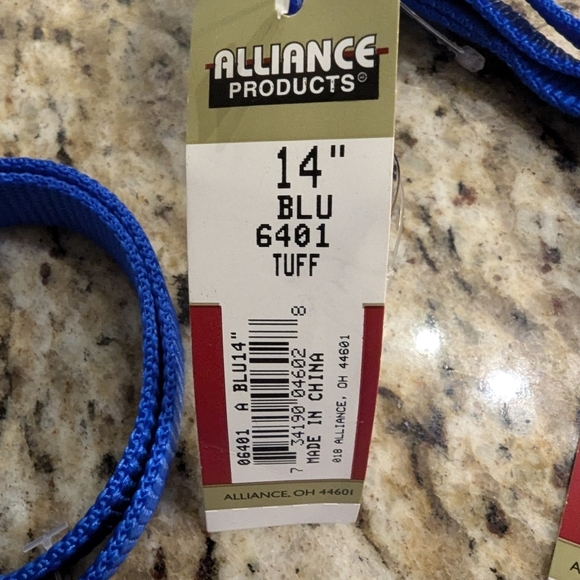 New Alliance Adjustable collar Sz Small 10-14" & leash 4 feet lead, blue - Picture 9 of 10